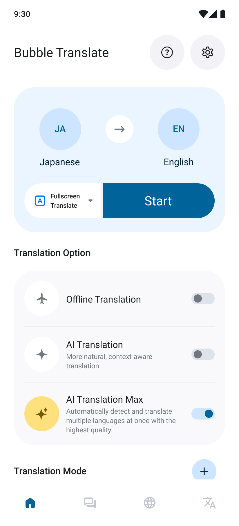 Bubble Screen Translate app screenshot